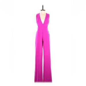 Aidan Mattox hot pink jumpsuit